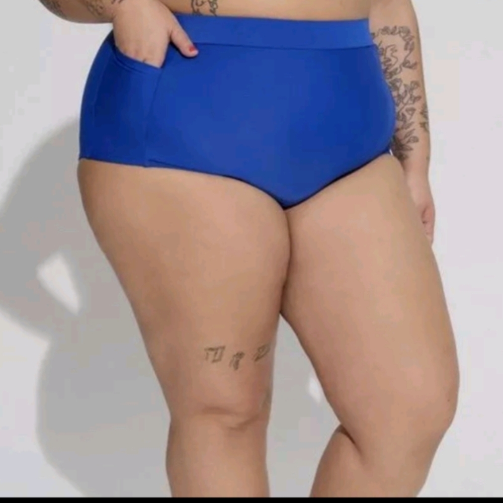 Torrid Active Ultra High Rise Full Coverage With Pockets Swim Bottom Plus Sz 4
